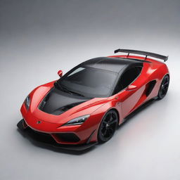 A sports car inspired by the design elements of an AMD graphics card