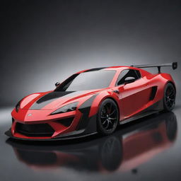 A sports car inspired by the design elements of an AMD graphics card