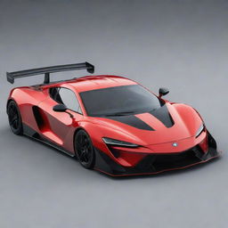 A sports car inspired by the design elements of an AMD graphics card