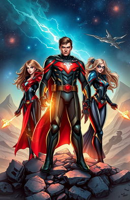 In a world where shadows of danger loom both on Earth and beyond the stars, a team of superheroes known as the Resolute Vanguard arises