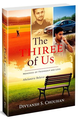 A book cover design for "The Three of Us"