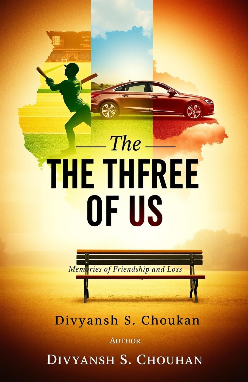 A book cover design for "The Three of Us"