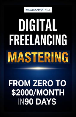 A striking digital graphic for a freelance mastery course