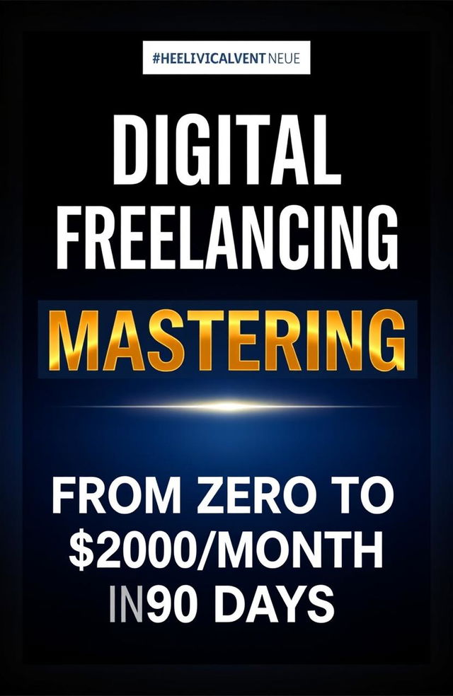 A striking digital graphic for a freelance mastery course