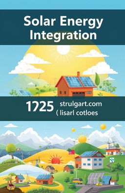 A collection of 125 illustrated artworks depicting solar energy integration