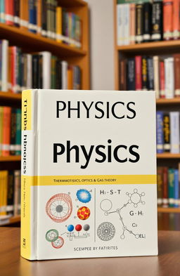 A beautifully designed textbook on physics, featuring sections on thermodynamics, optics, and gas theory