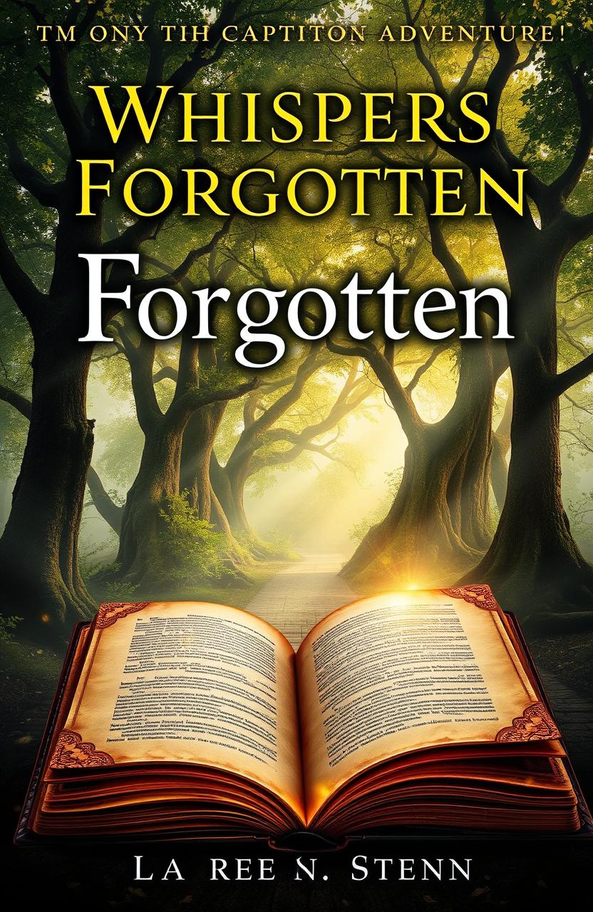 A cover design for a captivating novel titled 'Whispers of the Forgotten'