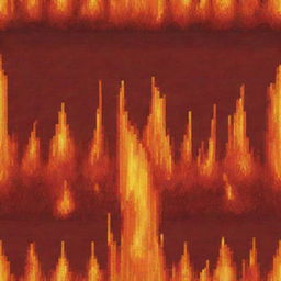 An intricate pixel art of a singular flame