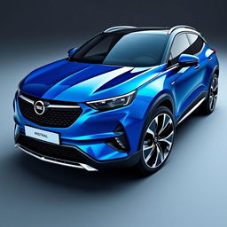 An Opel coupe-SUV named 'Mistral', designed stylishly with a Vizor nose design, inspired by the Peugeot e-3008 and built on the STLA Medium platform