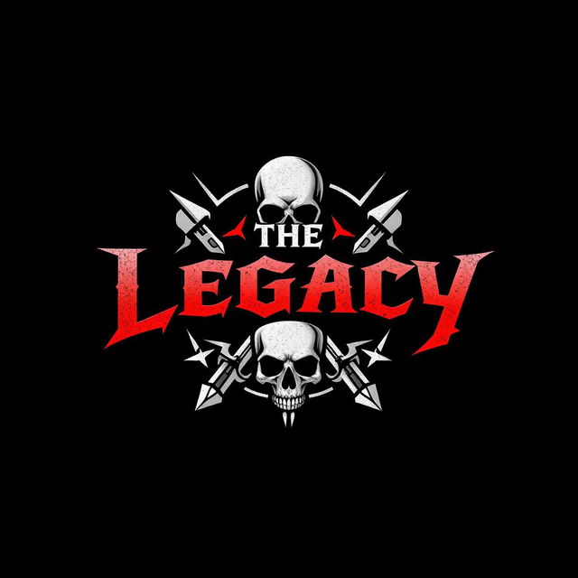 A bold and edgy logo for a hard rock band named 'The Legacy'