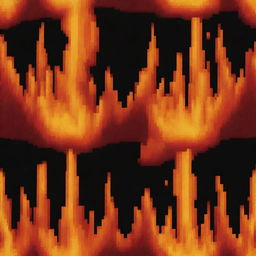 An isolated pixel art image of a single fire, devoid of any background