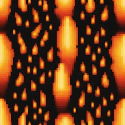 A pixel art representation of a fire torch