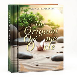 A captivating book cover design for 'The Origami Oracle' by Yuki Papercraft