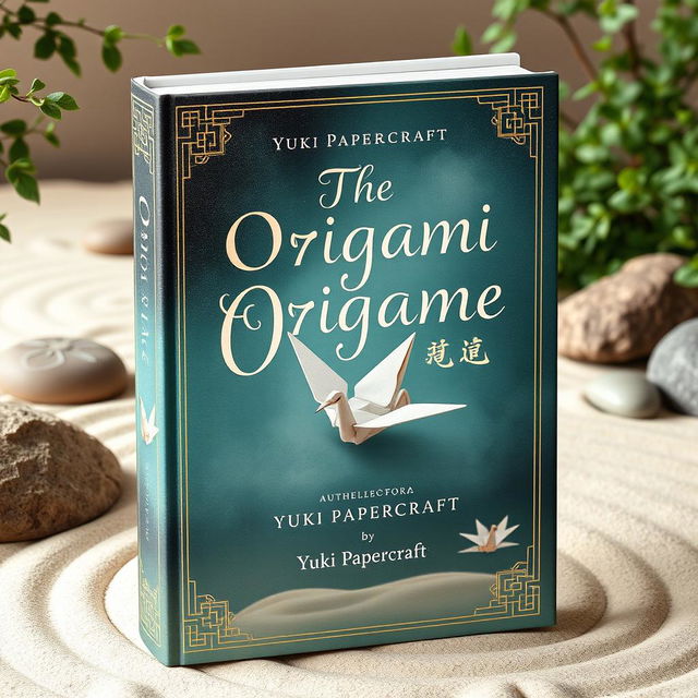 A captivating book cover design for 'The Origami Oracle' by Yuki Papercraft