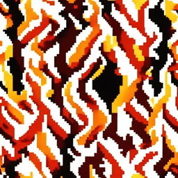 A profile picture-worthy pixel art of dynamic fire flames