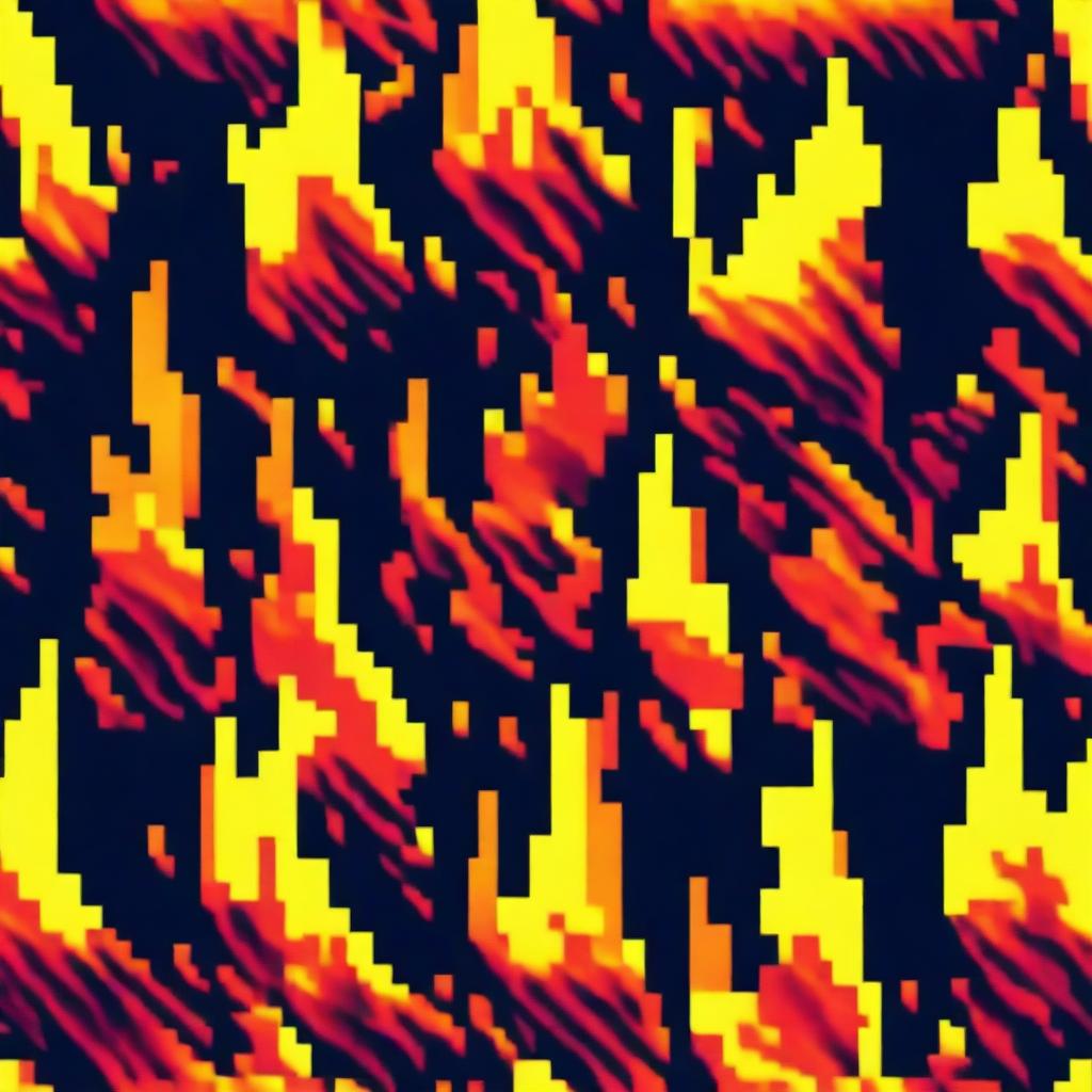 A compact and dynamic, profile-picture perfect pixel art of a small fire