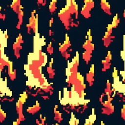 A profile picture pixel art of a single, small fire