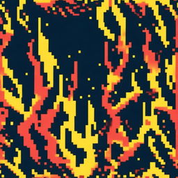 A profile picture pixel art of a single, small fire