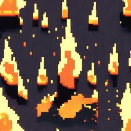 A profile picture crafted in pixel art showcasing a small, solitary flame