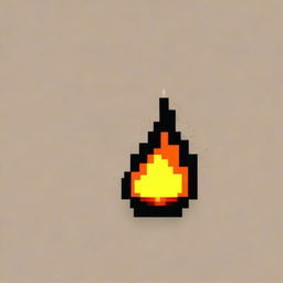 A profile picture crafted in pixel art showcasing a small, solitary flame