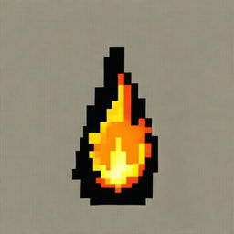 A profile picture crafted in pixel art showcasing a small, solitary flame