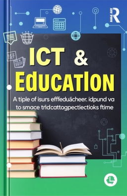 A visually appealing book cover for a publication on the effective use of Information Communication Technology (ICT) and Artificial Intelligence (AI) in the education sector