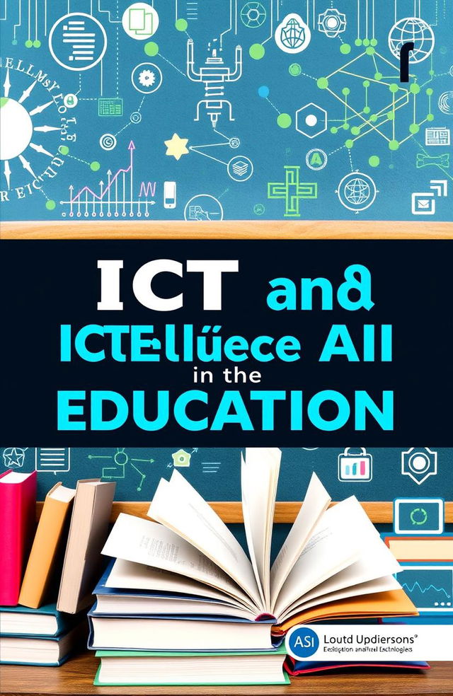 A visually appealing book cover for a publication on the effective use of Information Communication Technology (ICT) and Artificial Intelligence (AI) in the education sector