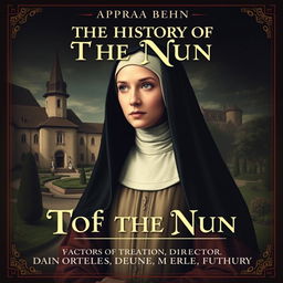 A vintage-style movie poster for Aphra Behn's novel 'The History of the Nun'