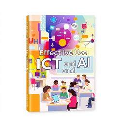 A visually informative cover design for a book titled 'Effective Use of ICT and AI in Education'