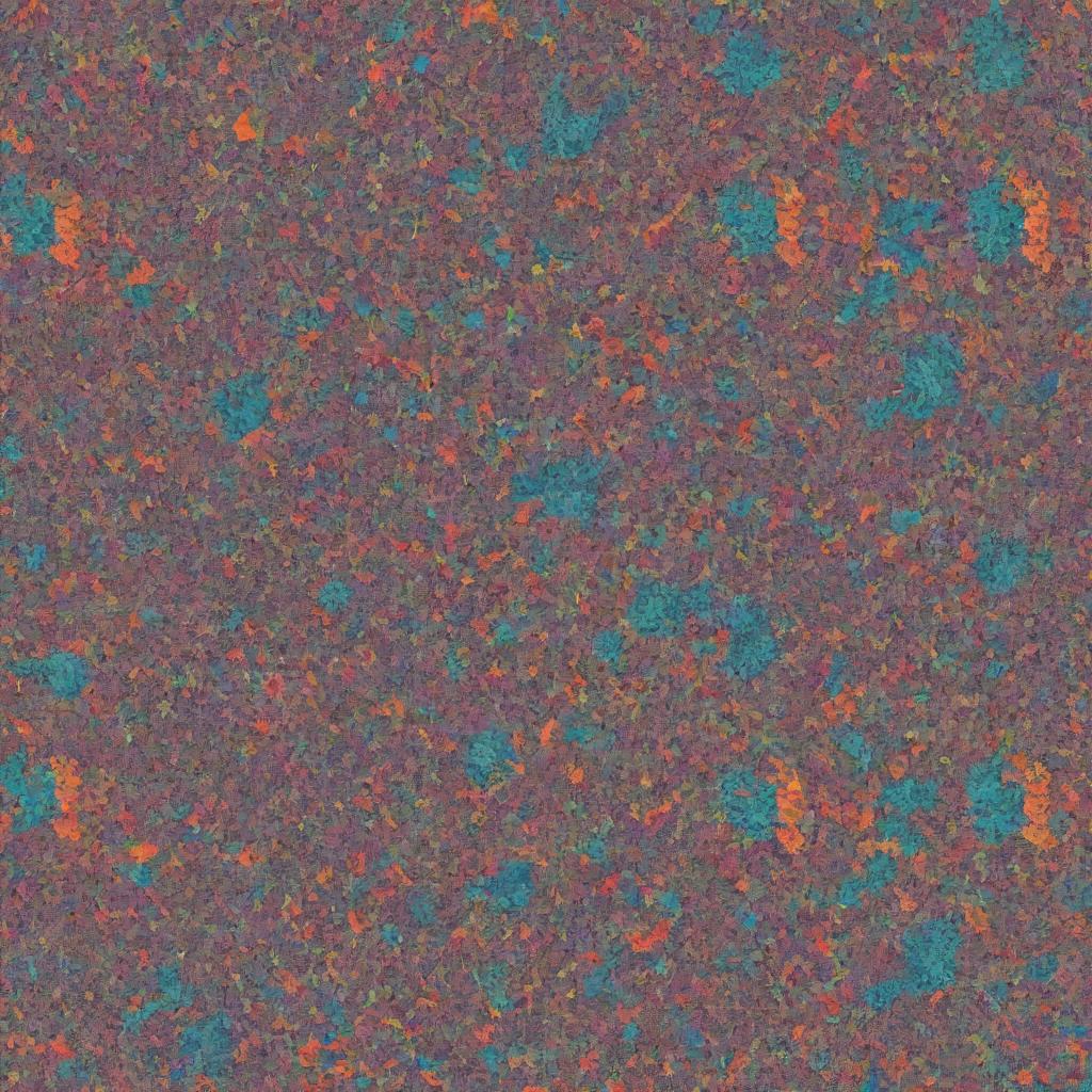 Enhance the previous image with more elements of chaos, mismatching colors excessively, overly complex patterns, distorted figures and messier, more haphazard lines