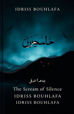 A book cover for the novel titled 'صراخ الصمت' (The Scream of Silence) by Idriss Bouhlafa