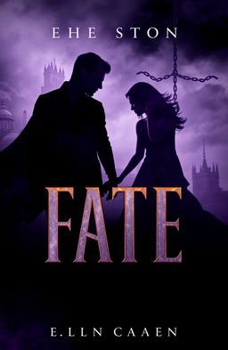 A dramatic book cover design featuring a black and purple color scheme, symbolizing the themes of love and danger