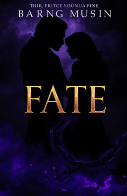 A dramatic book cover design featuring a black and purple color scheme, symbolizing the themes of love and danger
