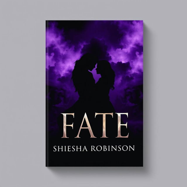 A striking book cover design featuring a black and purple color scheme that embodies the themes of love and danger