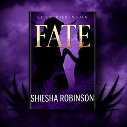 A striking book cover design featuring a black and purple color scheme that embodies the themes of love and danger