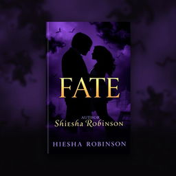 A striking book cover design featuring a black and purple color scheme that embodies the themes of love and danger