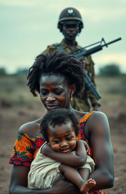 A powerful image capturing two sides of emotion involving a Black woman