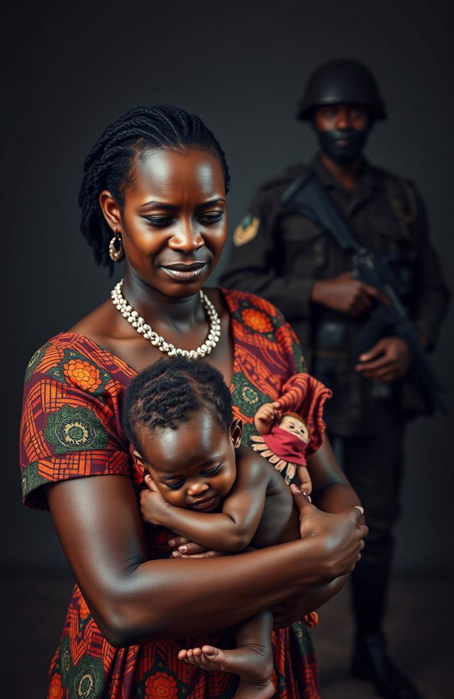 A powerful image capturing two sides of emotion involving a Black woman