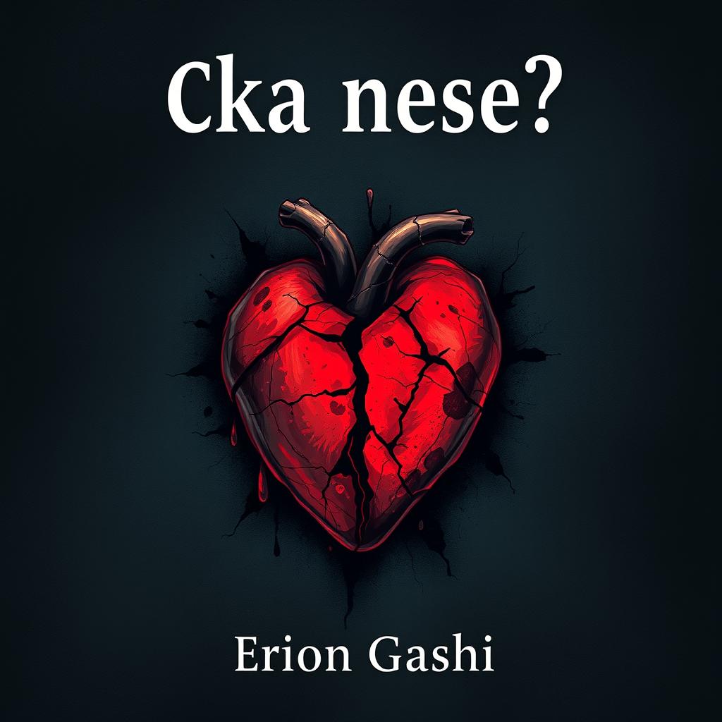 A striking book cover for the title 'Cka nese?' by author Erion Gashi