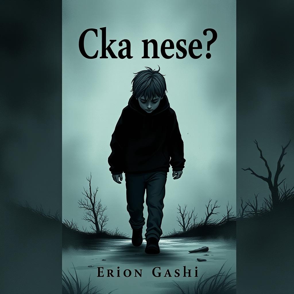 A poignant book cover for the title 'Cka nese?' by author Erion Gashi