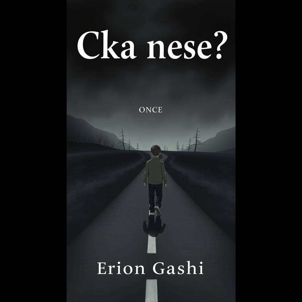 A poignant book cover for the title 'Cka nese?' by author Erion Gashi