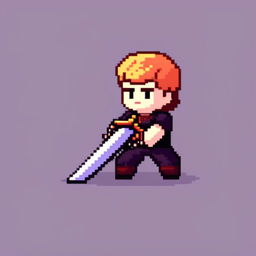 Pixel art profile picture featuring a detailed sword.