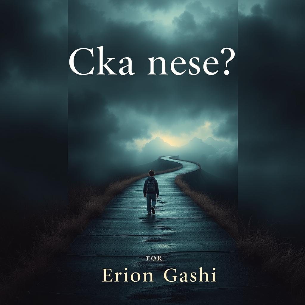 A serious and captivating book cover for the title 'Cka nese?' by author Erion Gashi