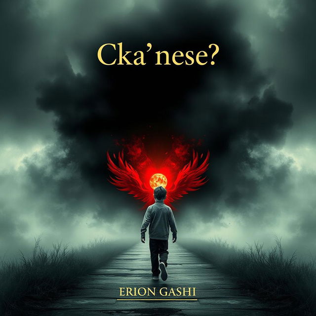 A serious and captivating book cover for the title 'Cka nese?' by author Erion Gashi