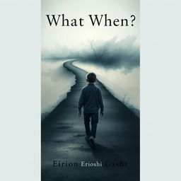 An evocative book cover for the title 'What When?' featuring a boy walking along a long, winding path, embodying a sense of deep depression and heartbreak