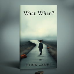 An evocative book cover for the title 'What When?' featuring a boy walking along a long, winding path, embodying a sense of deep depression and heartbreak