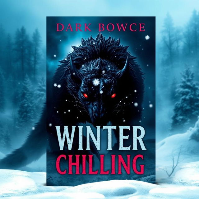 A striking book cover design featuring a dark winter theme with blue and light blue shades, titled appropriately for a chilling narrative