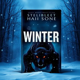 A striking book cover design featuring a dark winter theme with blue and light blue shades, titled appropriately for a chilling narrative