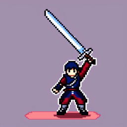 Pixel art profile picture featuring a standalone sword against a simple background.