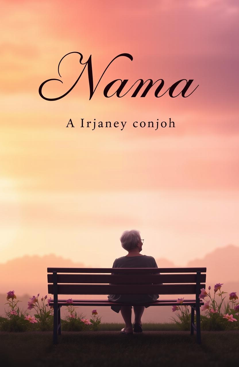 A somber yet hopeful book cover design for a novel titled 'Nana' exploring the theme of euthanasia